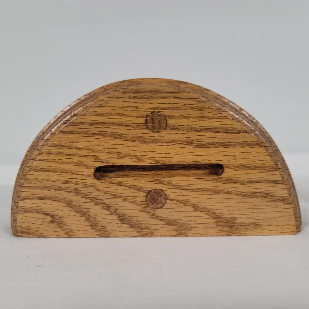 Vintage Oak Wood Wall Mount Stand Display‎ Holder Slot for Photo Frame